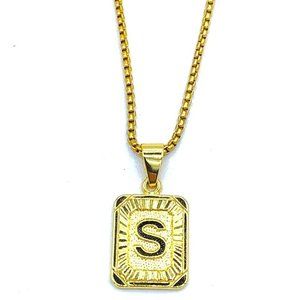 NinNn Necklace for Women Gold Color Alphabet Name Necklaces Pendants